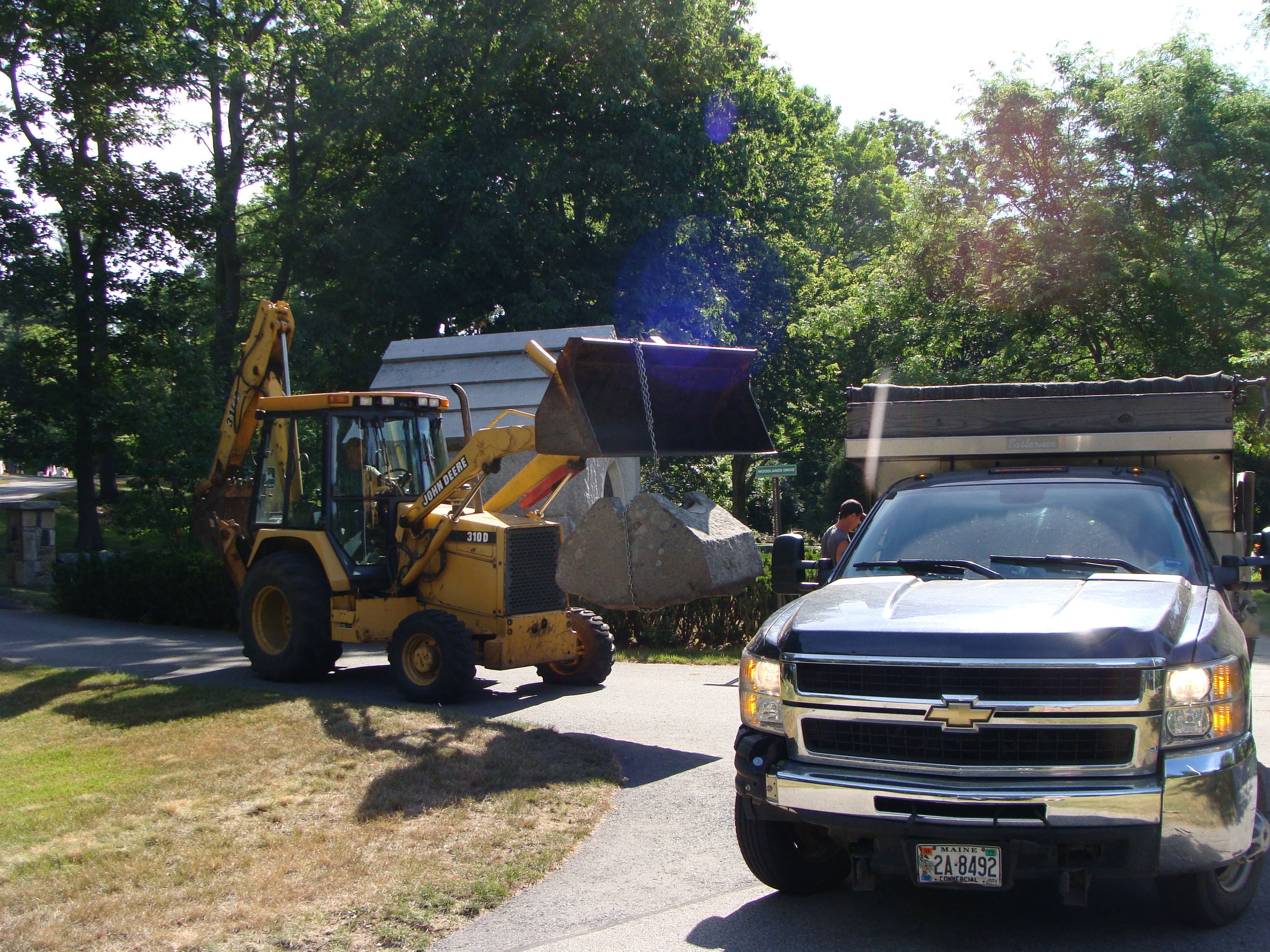 Carriage off the truck